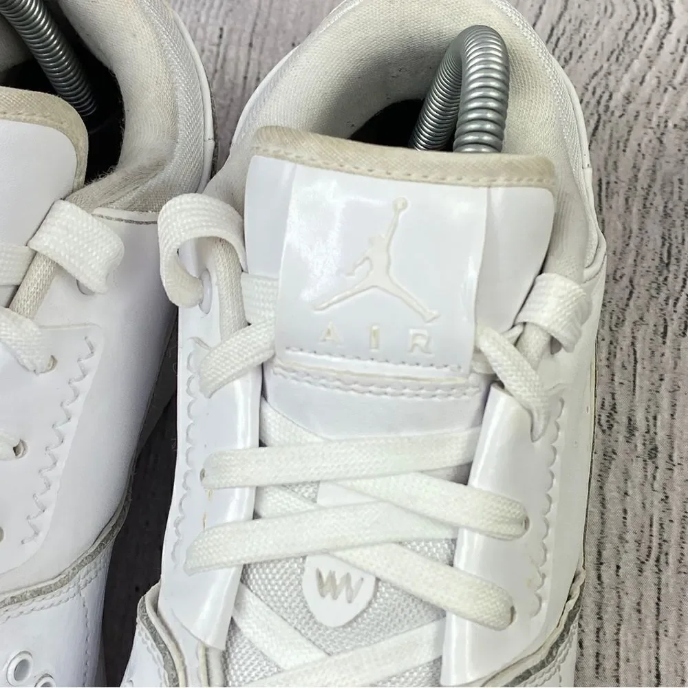 Nike Youth‎ Jordan 1 Flight 2 Low Sneakers White Girls 7Y 654952-100